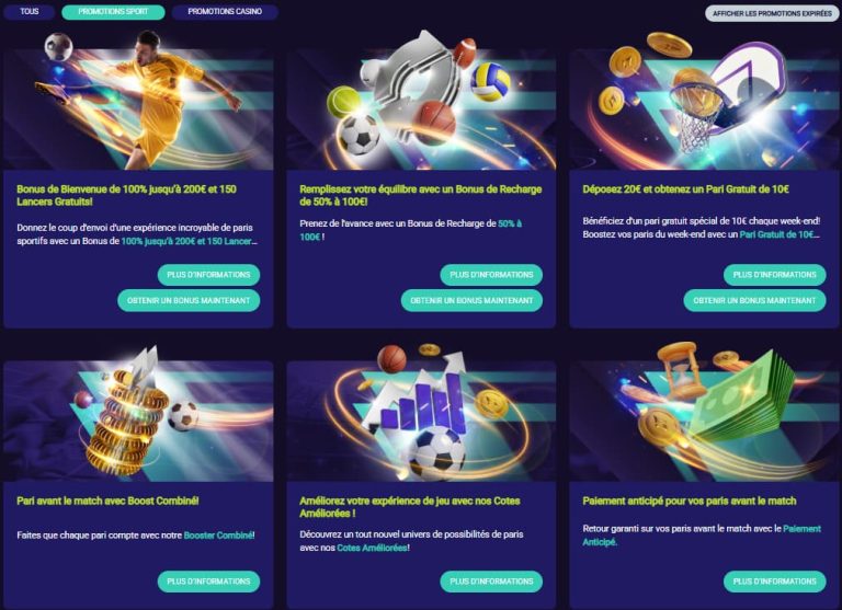 Spin Platinum Casino bonus sportifs
