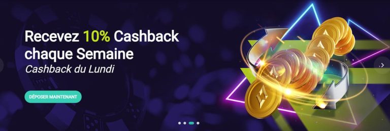 Spin Platinum Casino cashback lundi