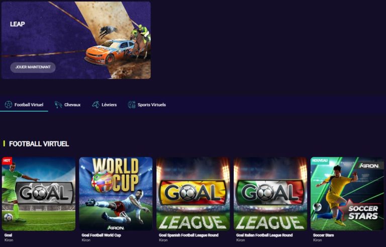 Spin Platinum Casino Football virtuel