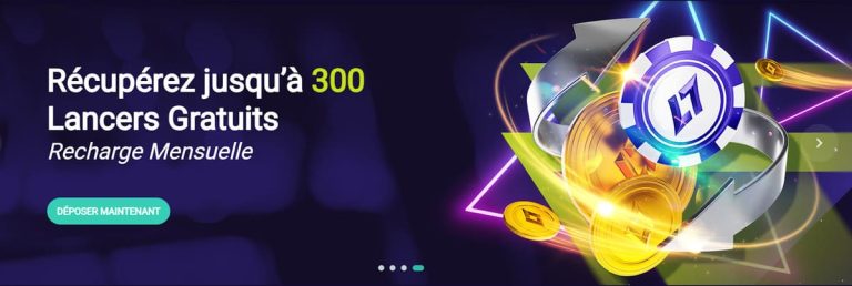 Spin Platinum Casino recharge mensuelle